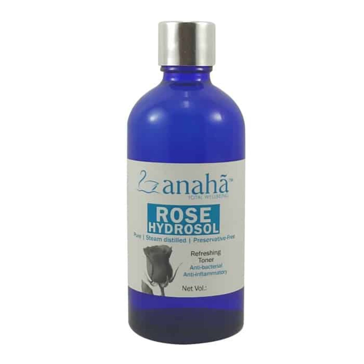 Anaha Rose Hydrosol |  Steam distilled, Pure, Natural, Preservative-Free Floral Rose Water Anaha